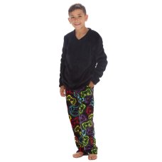 15C670: Boys Plush Top & Super Soft Printed Fleece Lounge Pant- Gaming (9-13 Years)